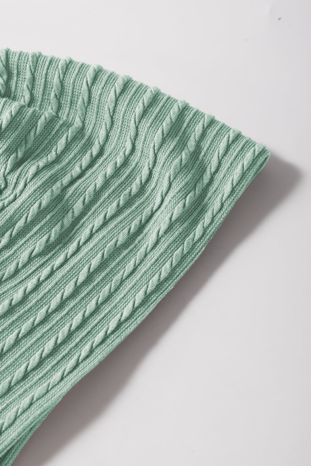 Sleet Solid Color Textured Flutter Sleeve Top