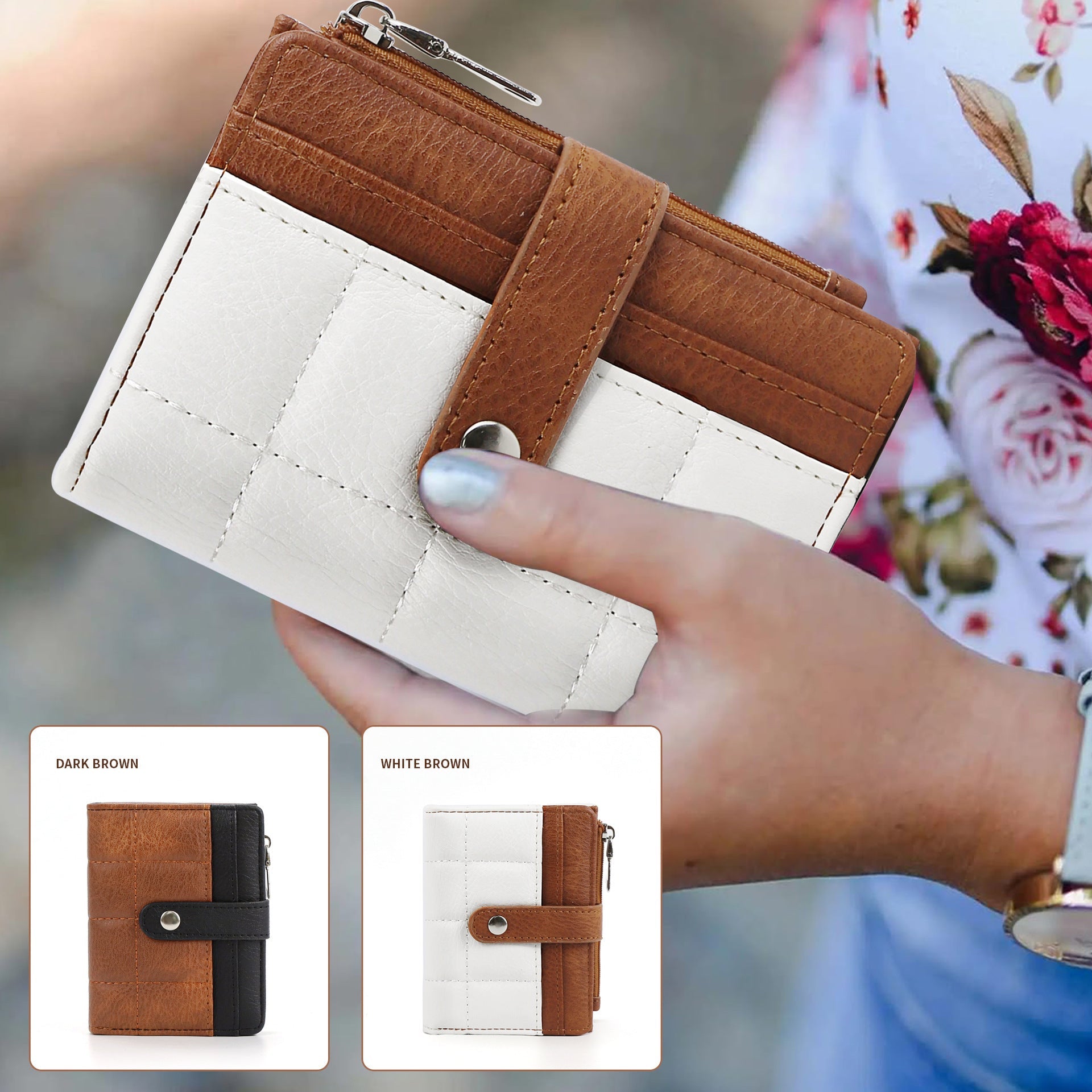 Quilted or Checker Vegan Leather Wallets