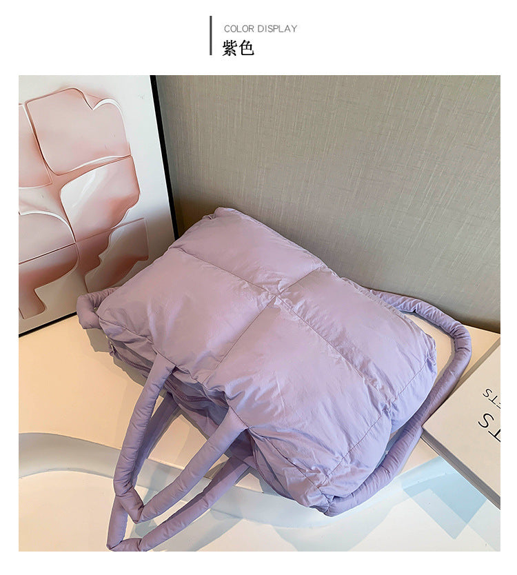 The Blake Quilted Grid Puffer Tote