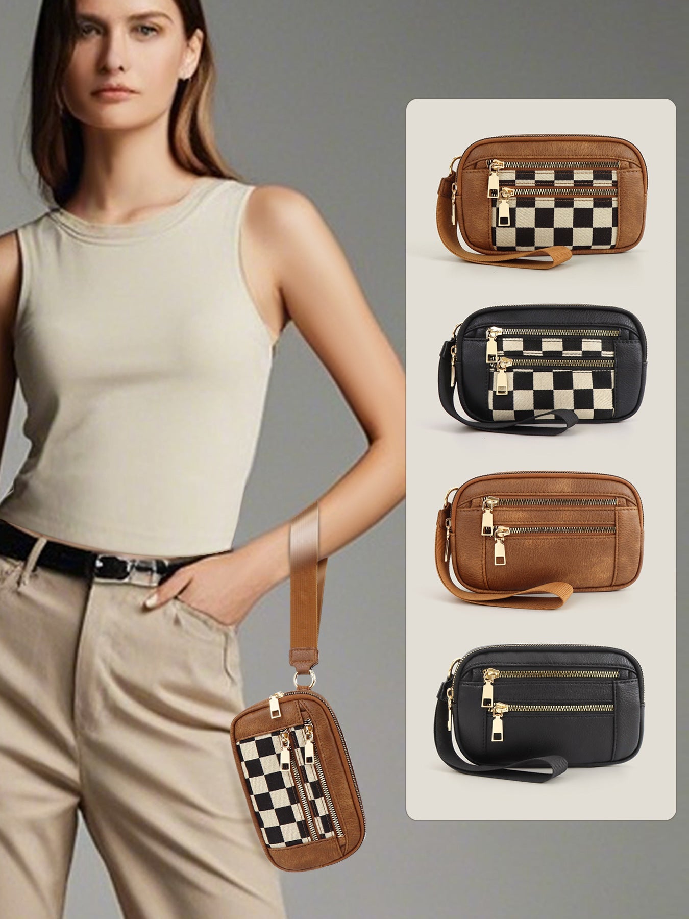 Vegan leather wristlets