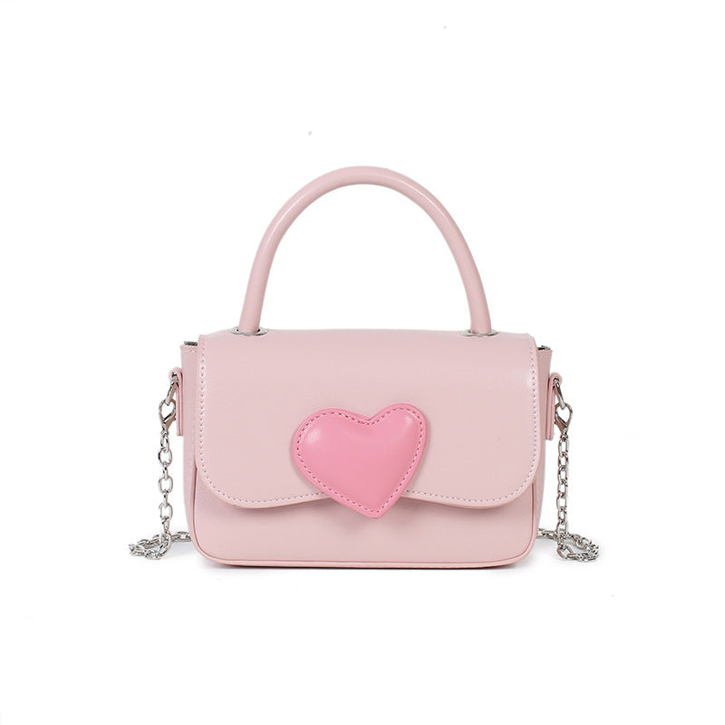Vegan Leather Heart Clutch