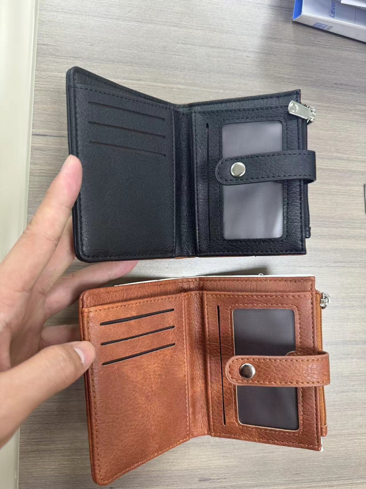 Quilted or Checker Vegan Leather Wallets