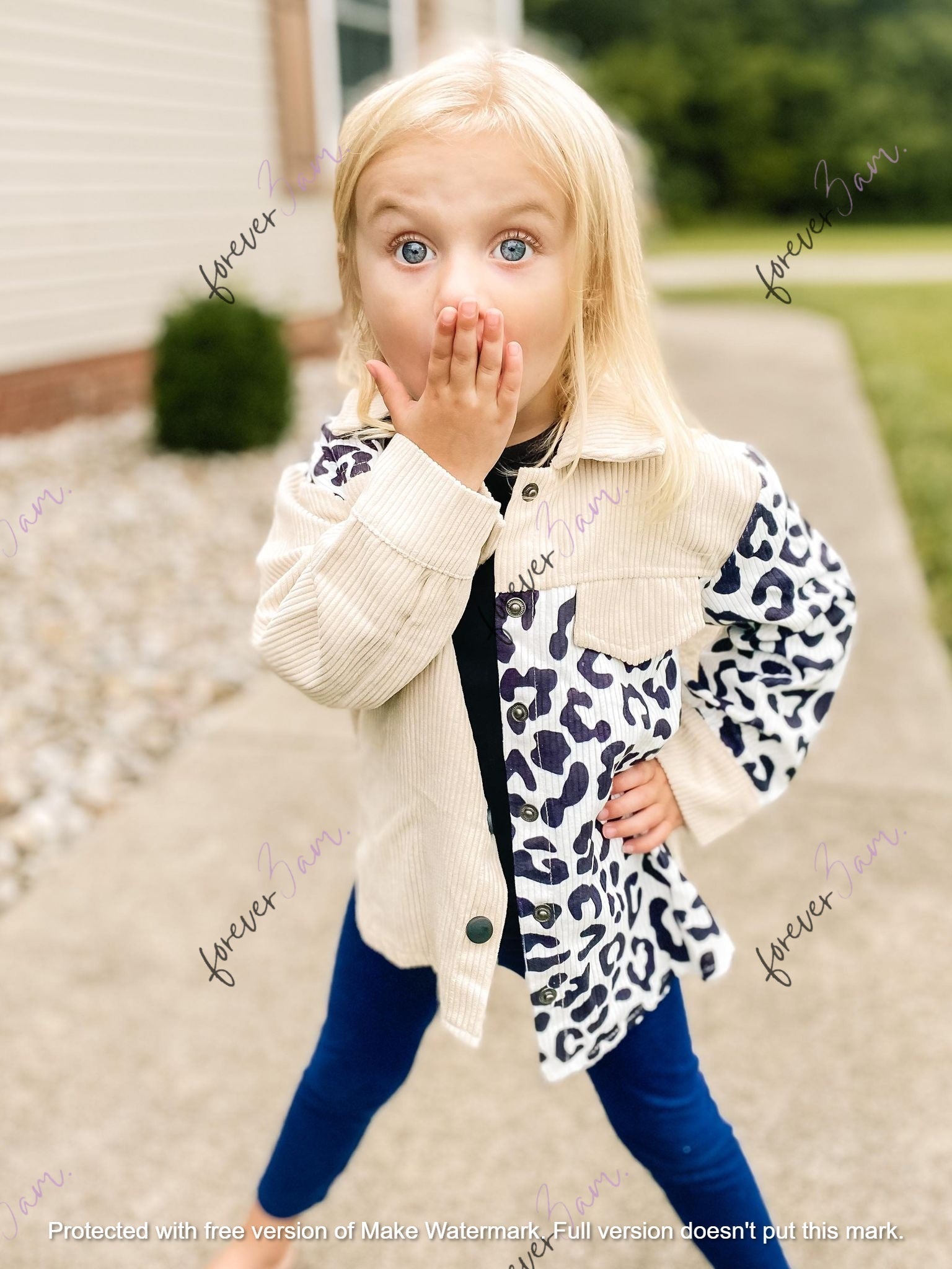 Leopard Mama and Me shacket