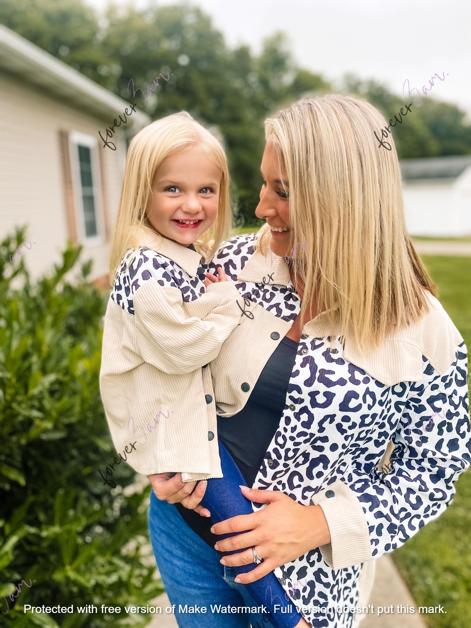 Leopard Mama and Me shacket