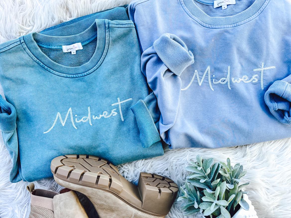 Mineral washed RAW HEM tunic sweater