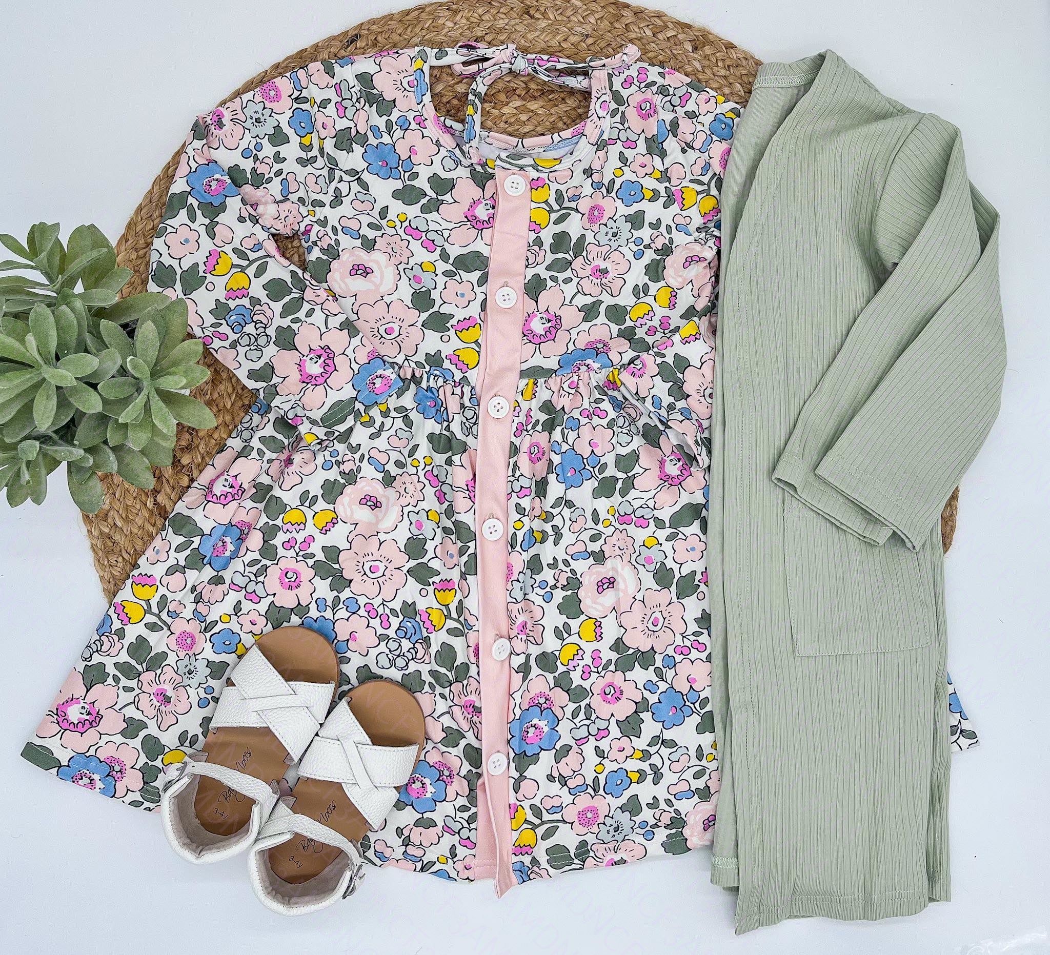 Spring Bloom Tie Back Dress