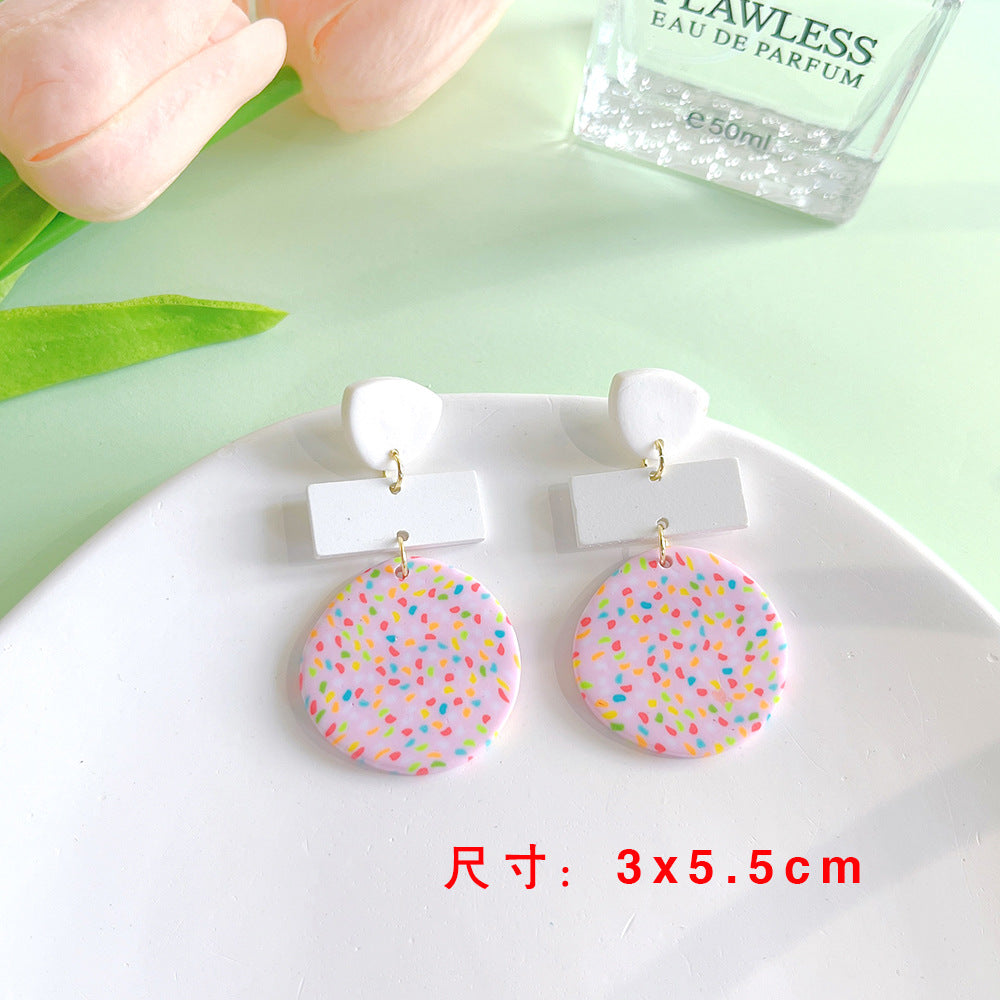 Spring Clay Drop Studs
