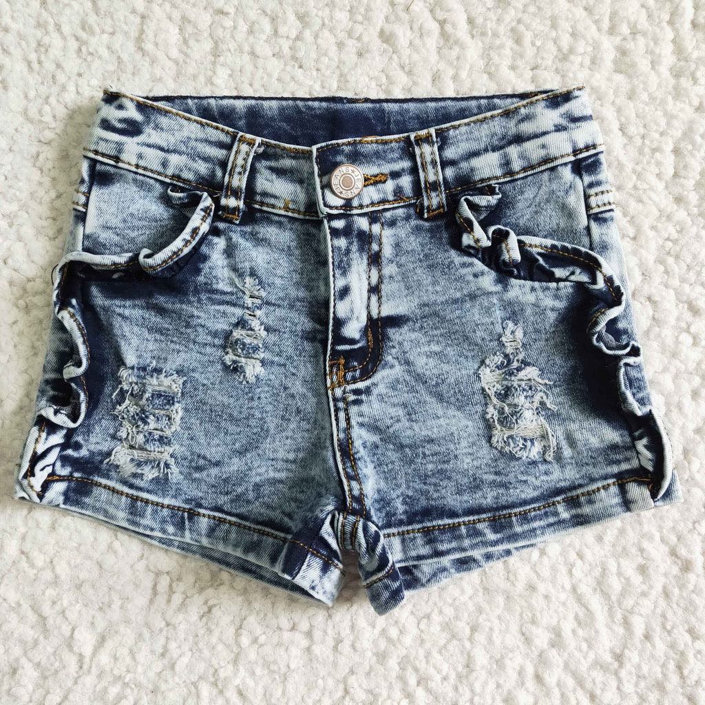 Girl's Denim Distressed kid's Shorts