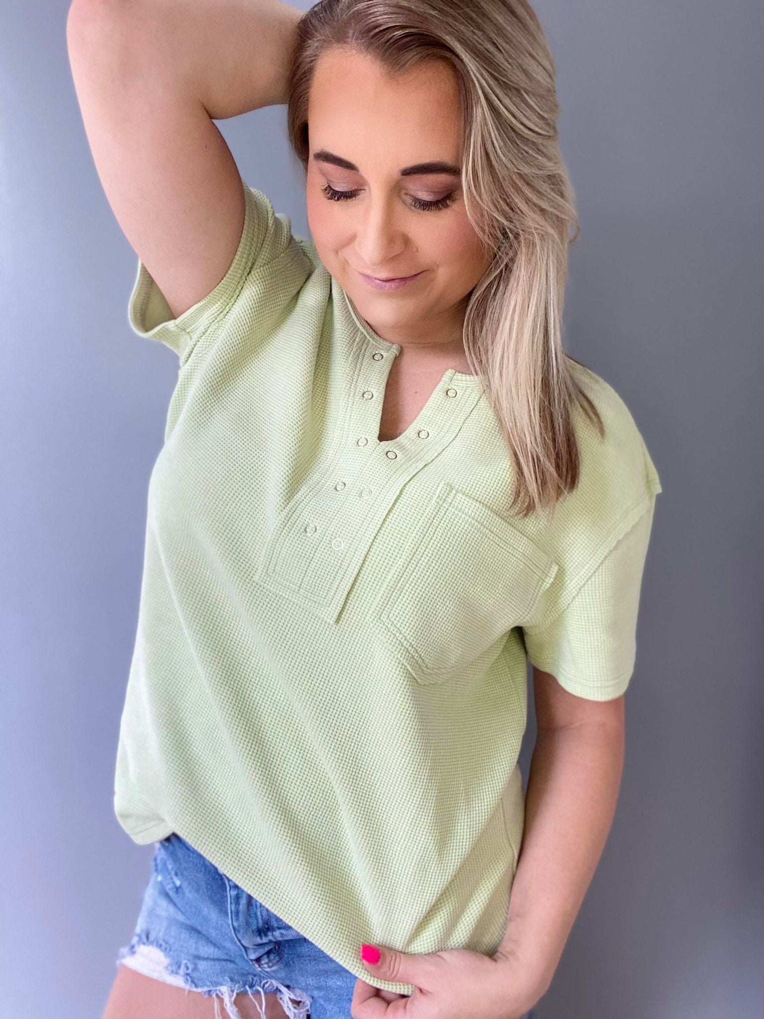 The Kara Waffle Top-