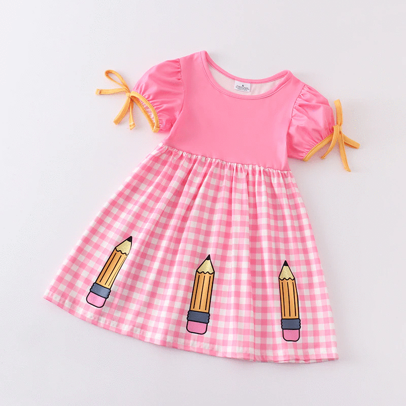 Checked Pencil/Crayon Dress