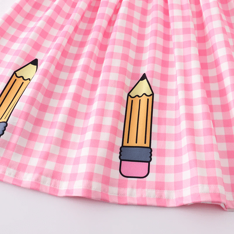 Checked Pencil/Crayon Dress