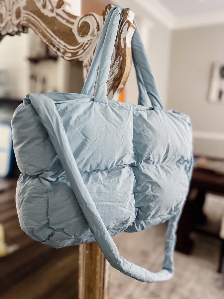 The Blake Quilted Grid Puffer Tote