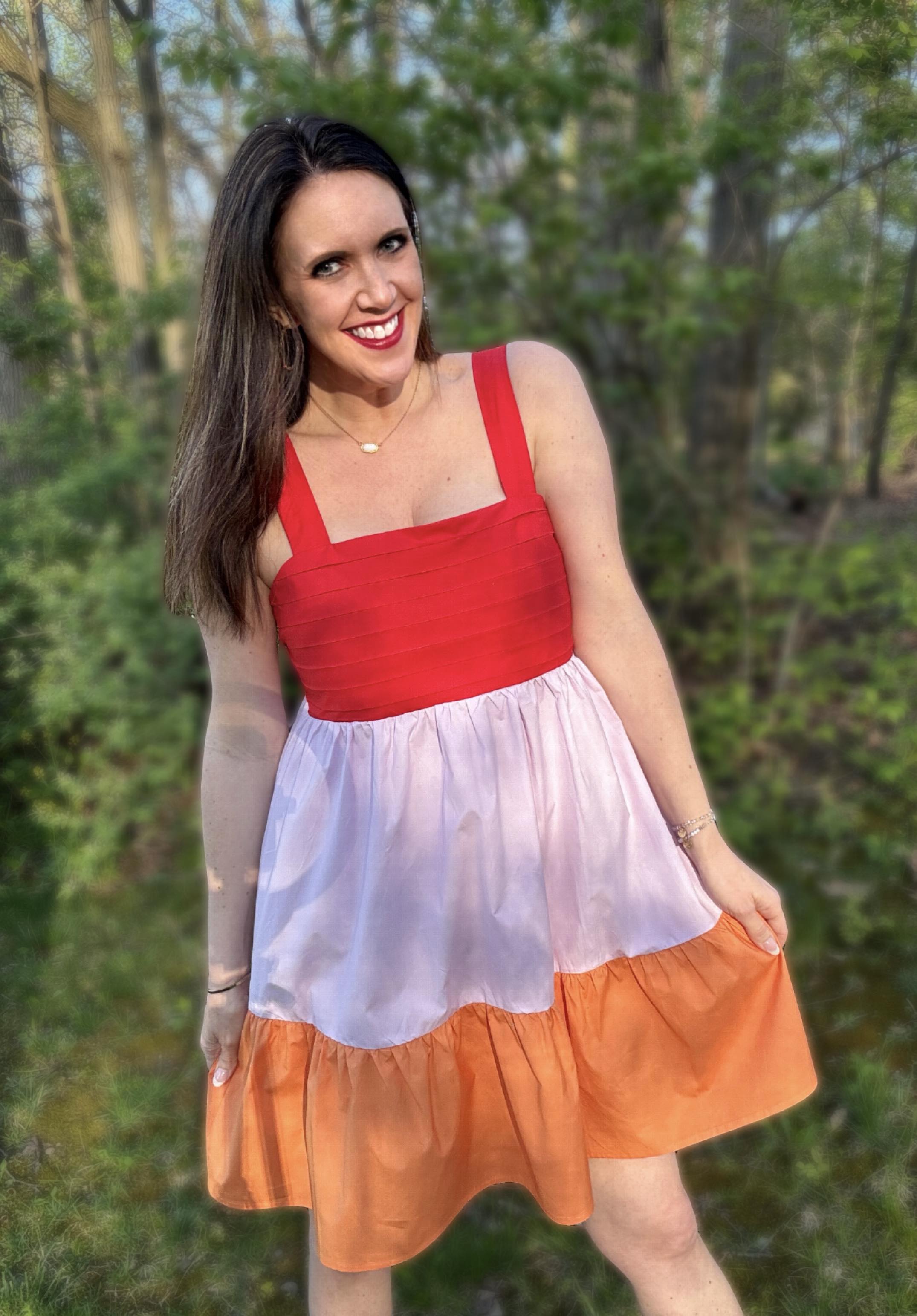 The Rowan Tiered Tie-Back Bow Dress