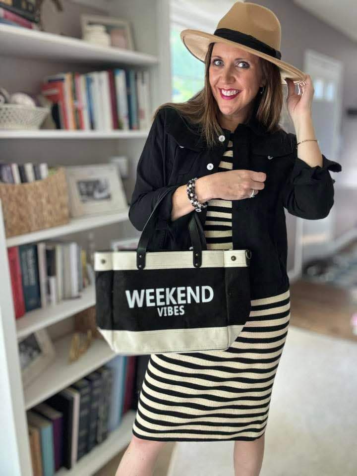 Jute and Vegan Leather Standing Tote