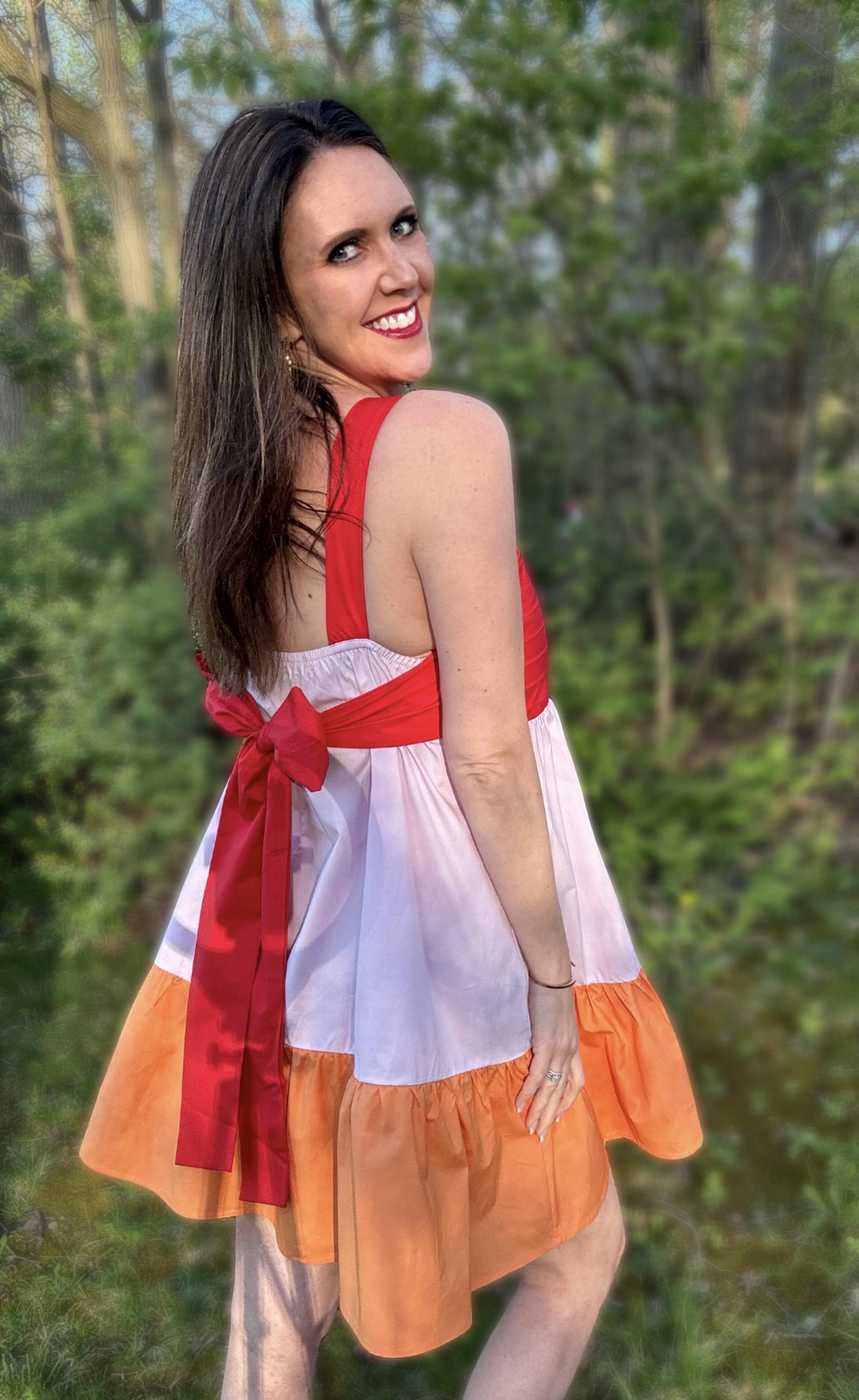 The Rowan Tiered Tie-Back Bow Dress
