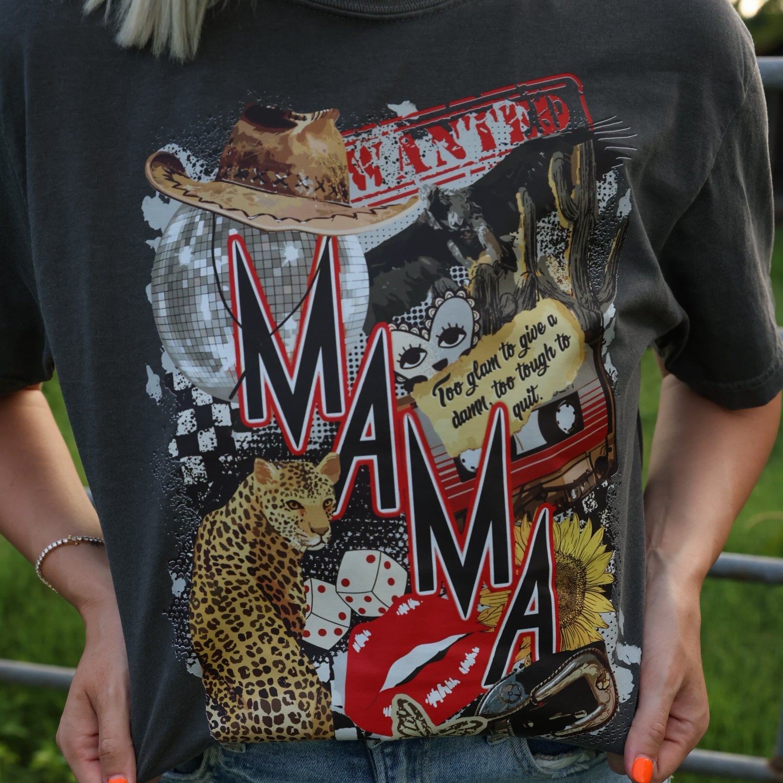Block Leopard Touchdown Graphic Tee