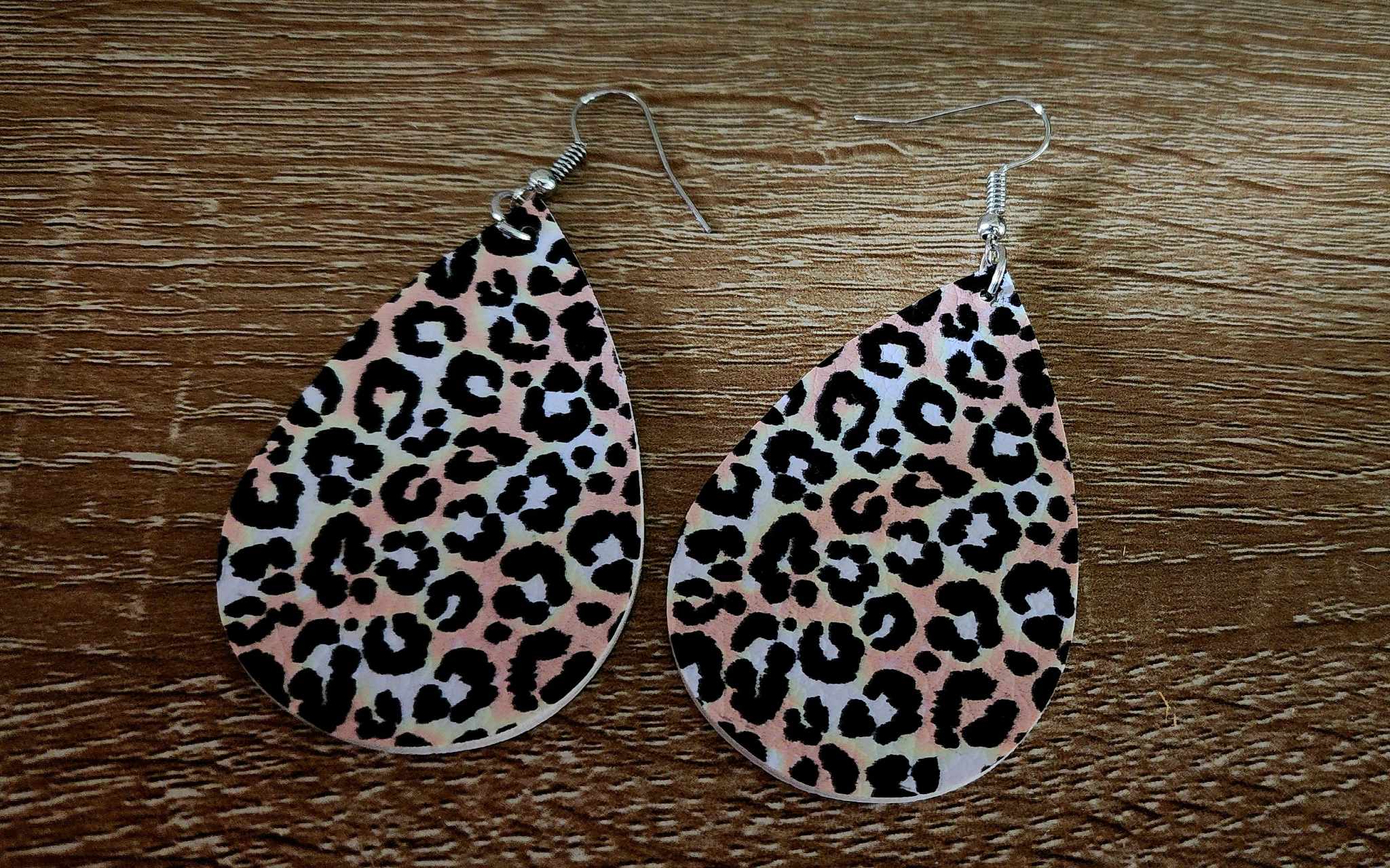 Leopard Teardrop Earrings