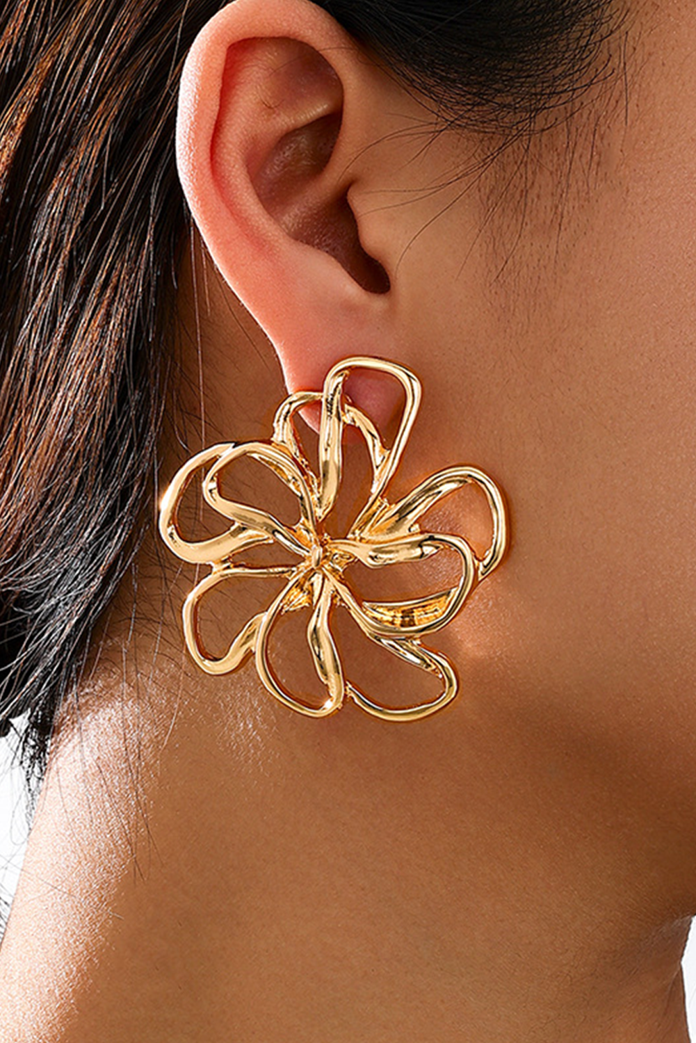 Gold Flower Earrings