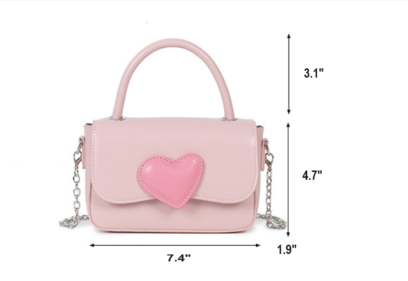 Vegan Leather Heart Clutch