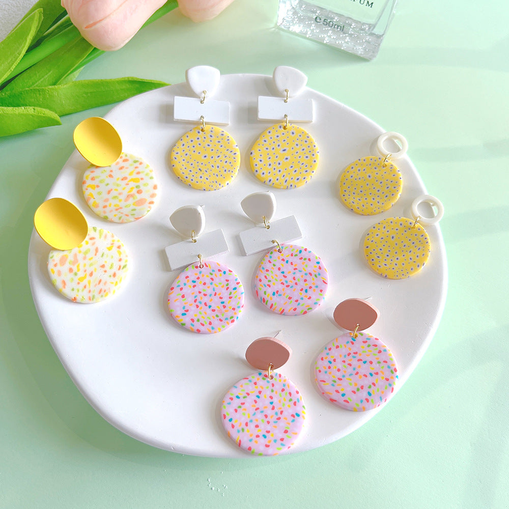 Spring Clay Drop Studs