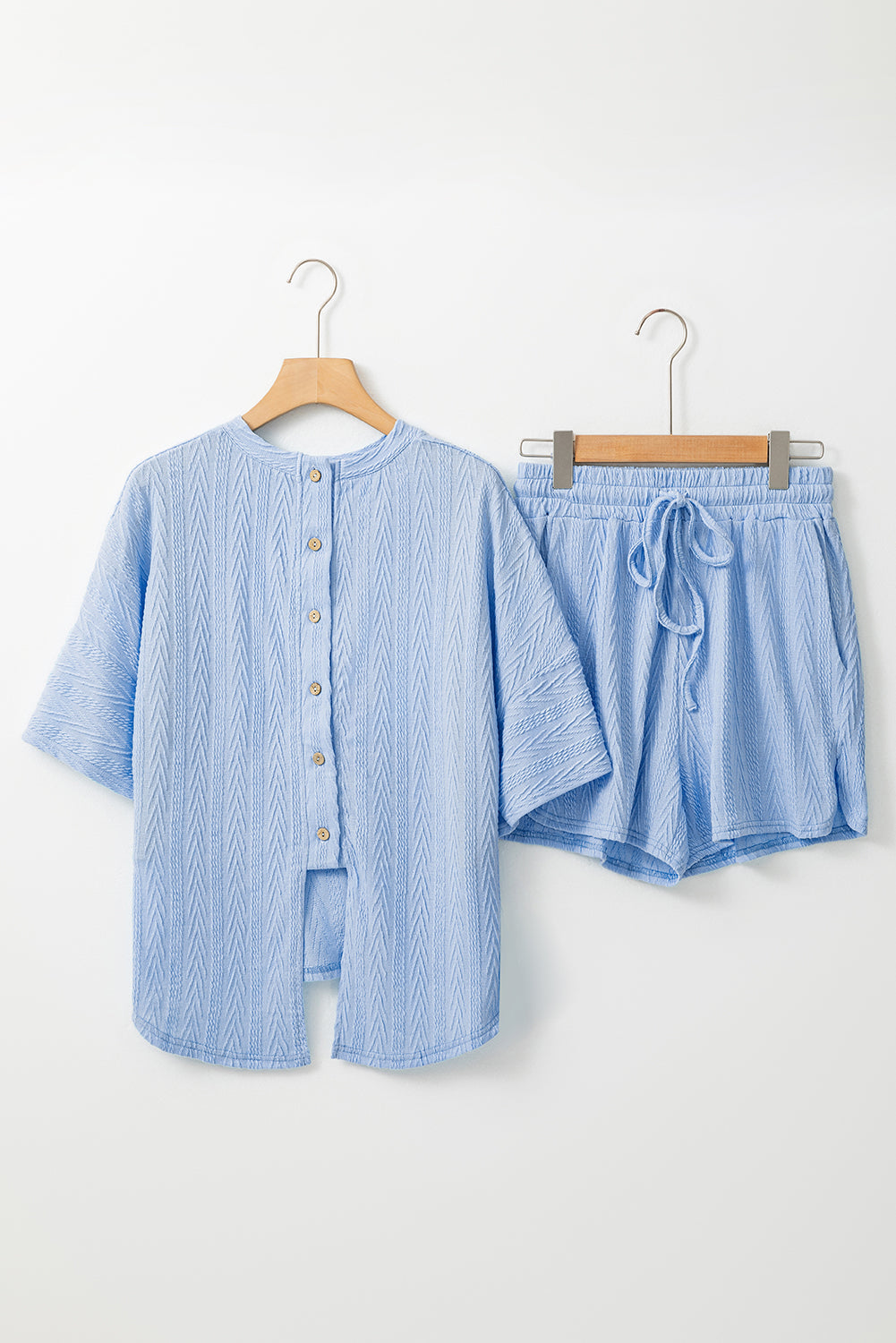 The Lennox Light Blue Button Lounge Set