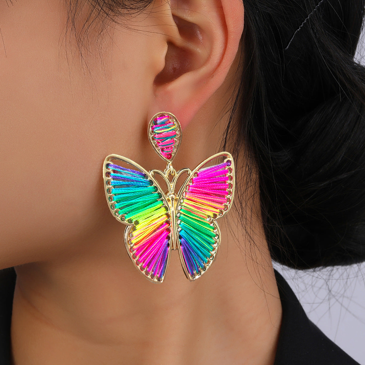 Spring Butterfly Drop Studs