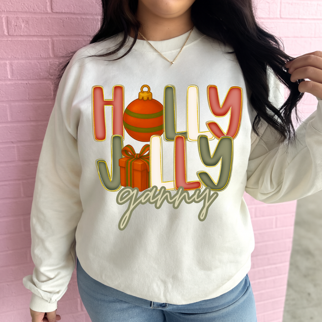 Merry Colorful (Custom Name) Graphic Crewneck