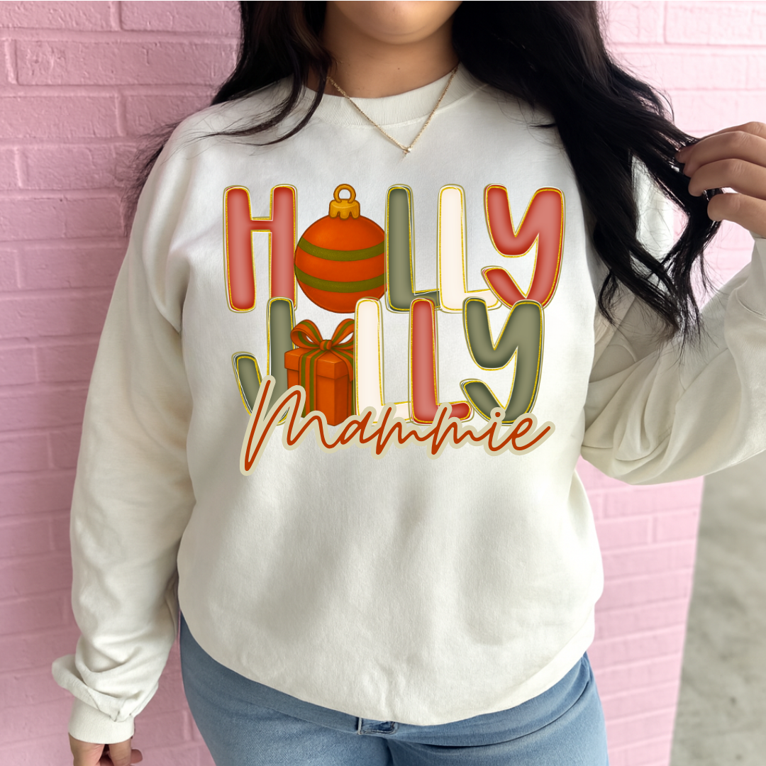 Merry Colorful (Custom Name) Graphic Crewneck