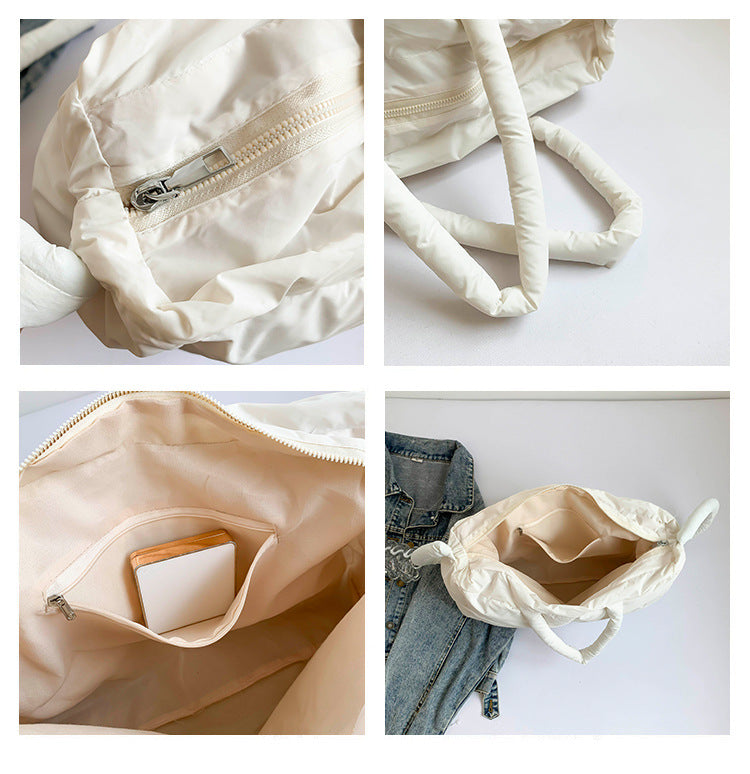 The Blake Quilted Grid Puffer Tote