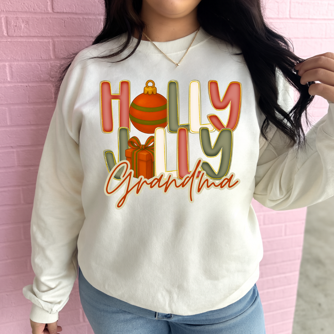 Merry Colorful (Custom Name) Graphic Crewneck