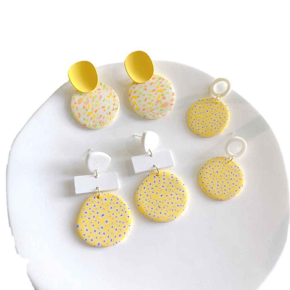 Spring Clay Drop Studs