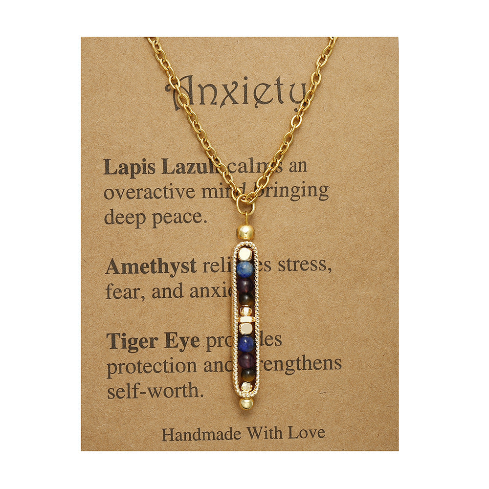 Natural Stone Healing Pendant Necklace