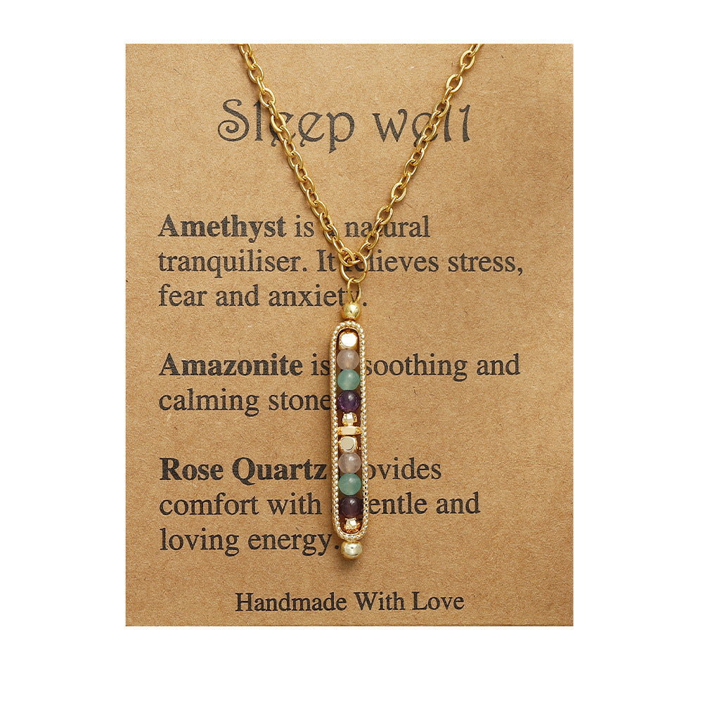 Natural Stone Healing Pendant Necklace