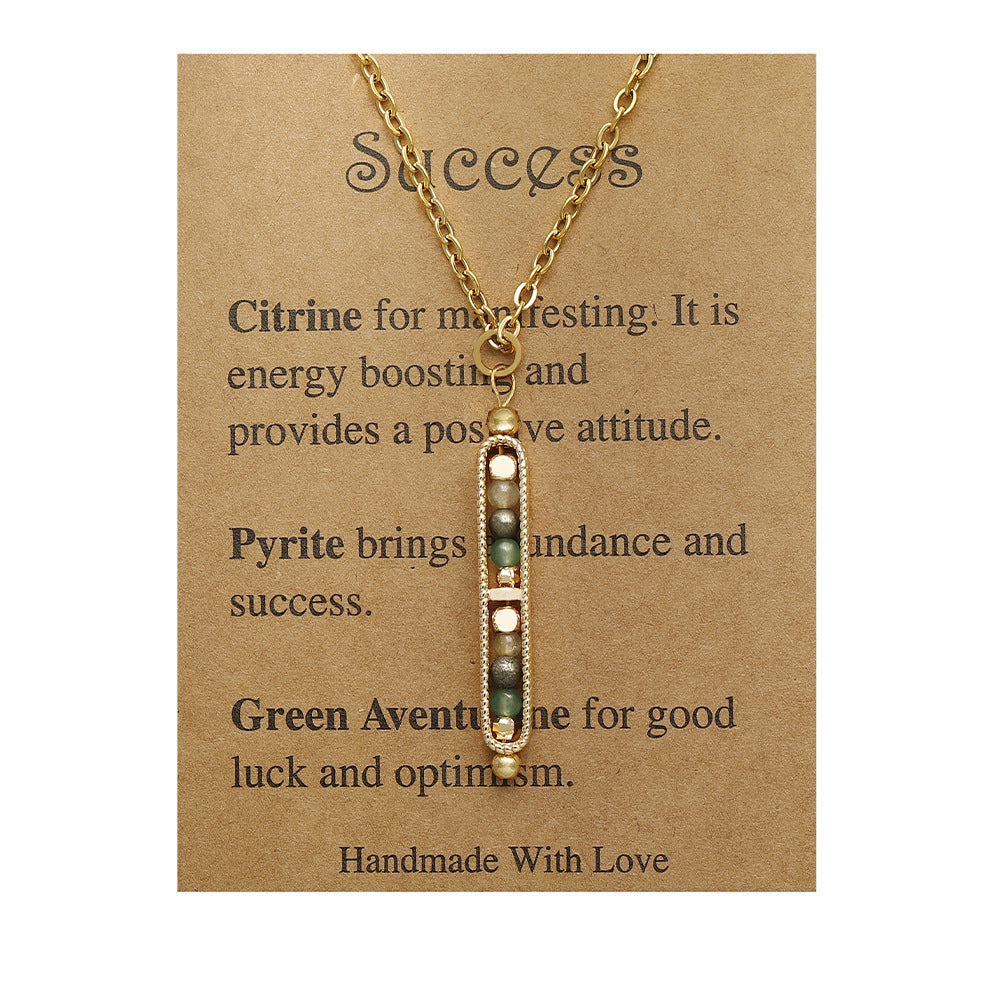 Natural Stone Healing Pendant Necklace