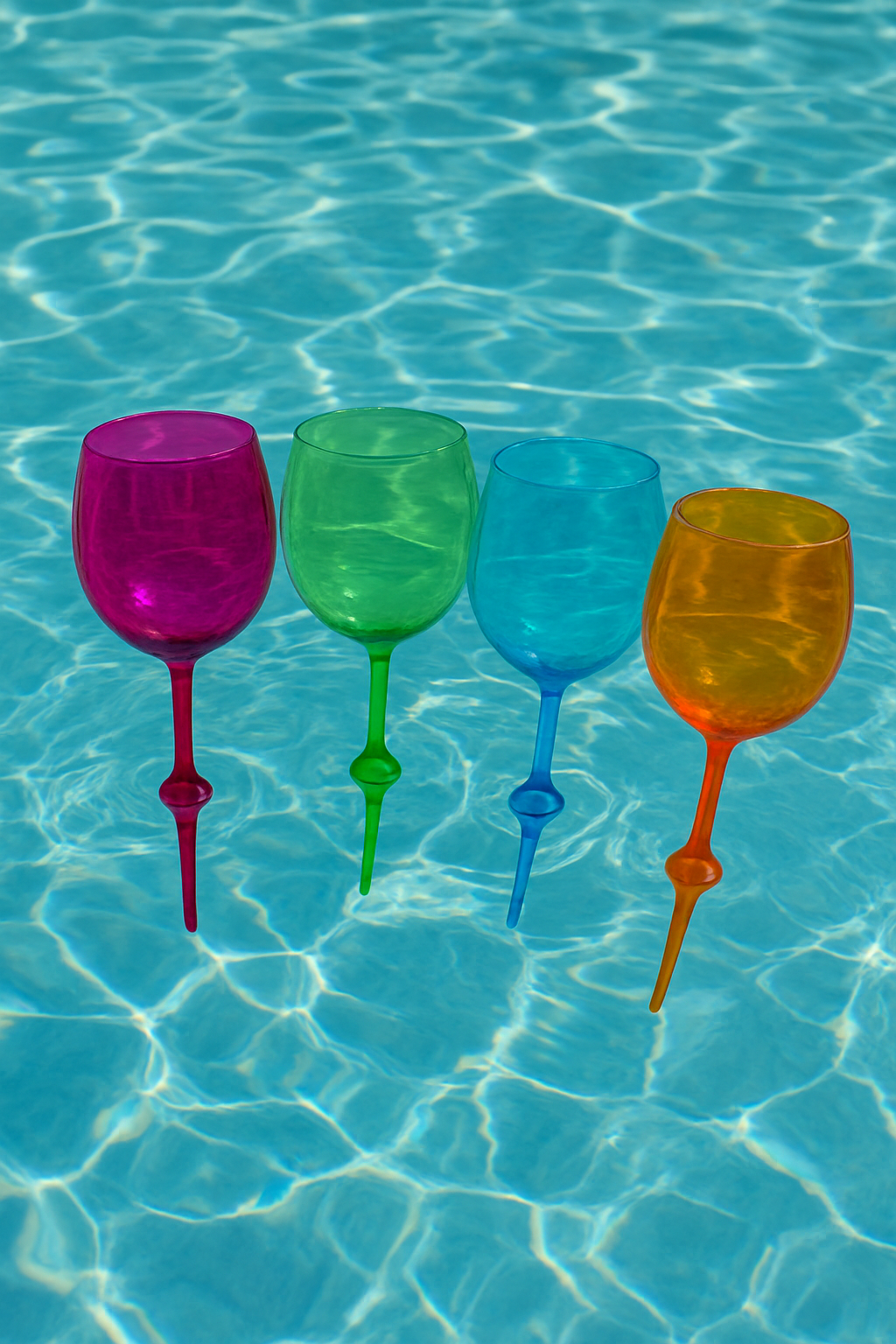 Floating Acrylic wine glass