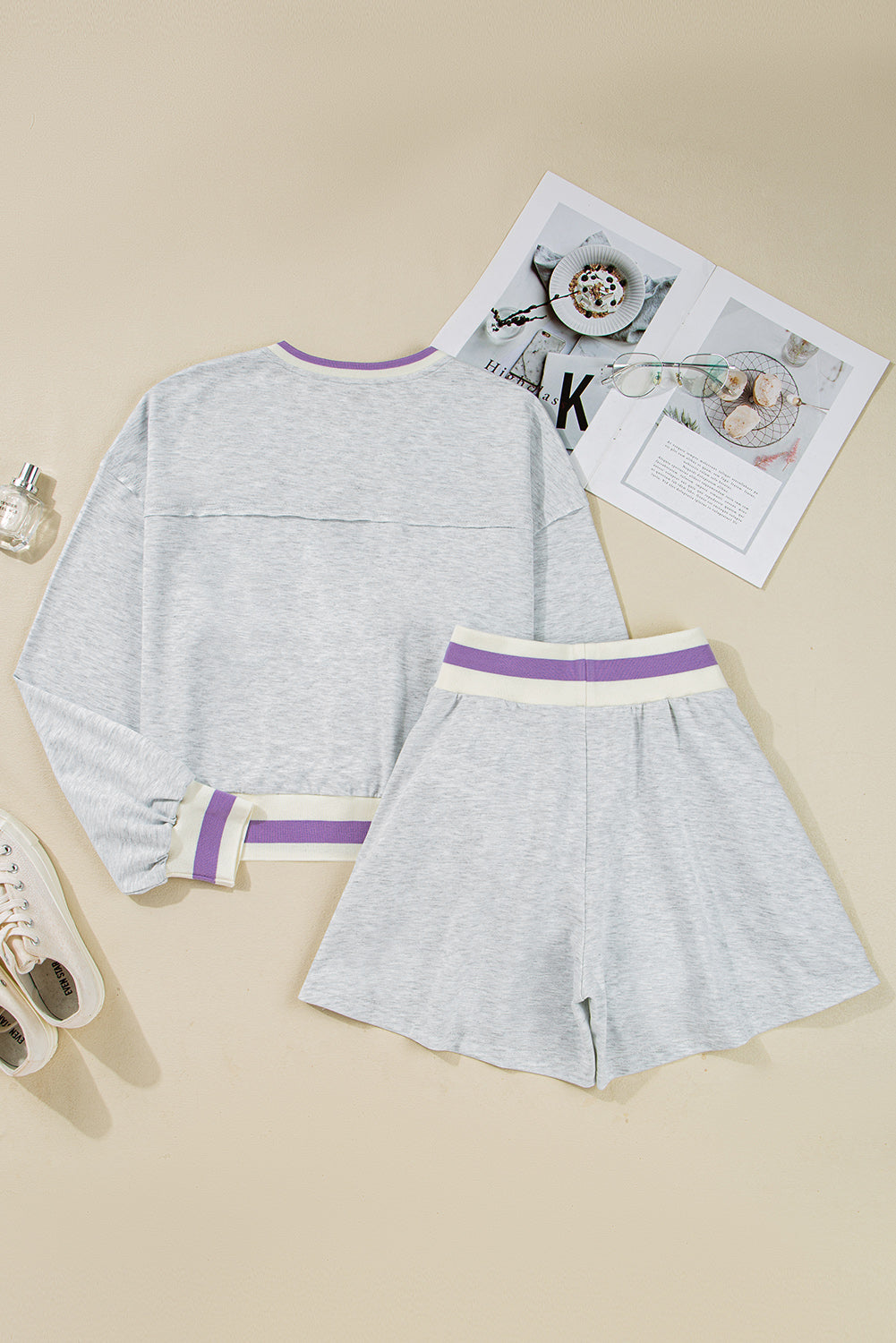 Grey Athletic Shortie Set