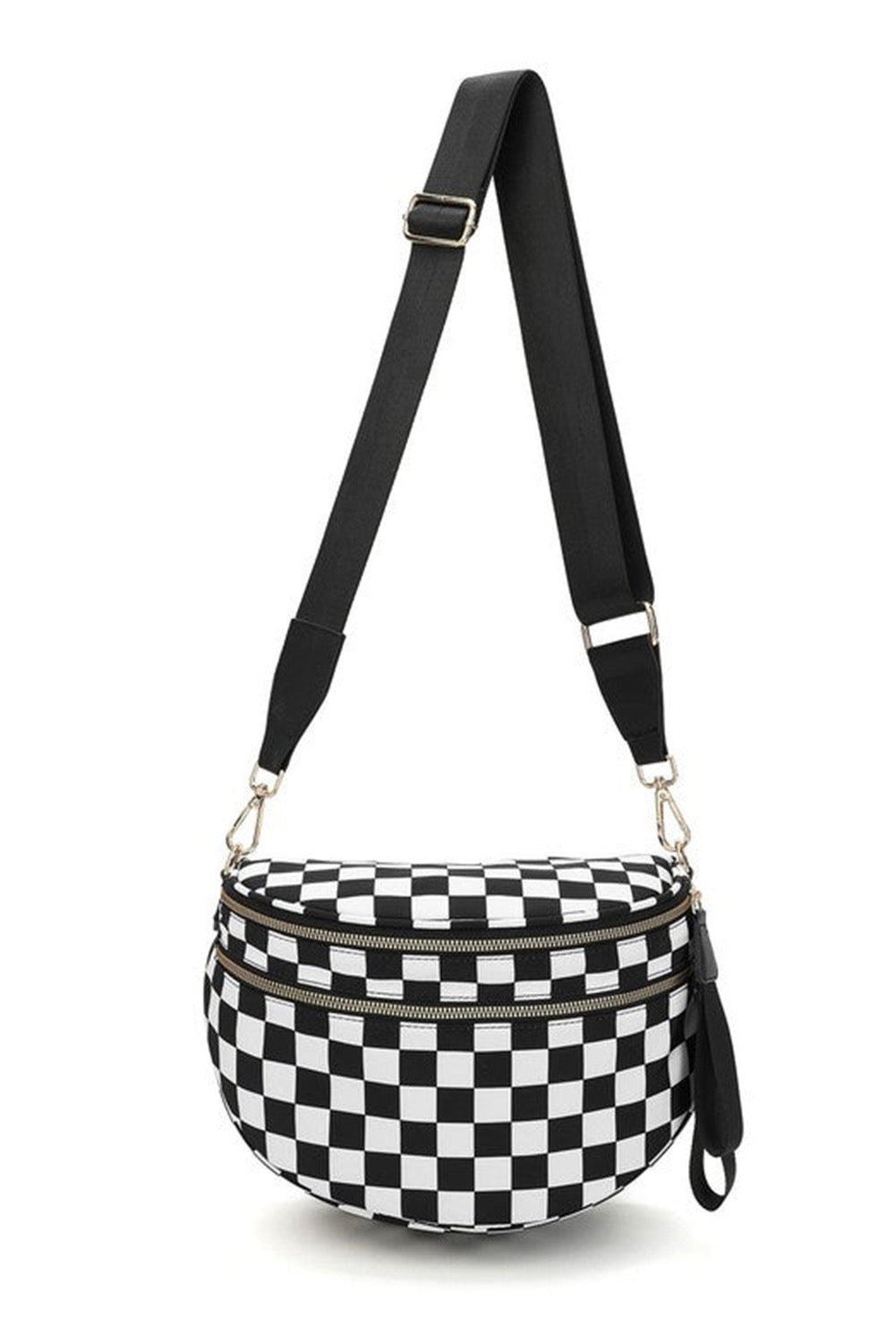 Large Checkered Crossbody Bag