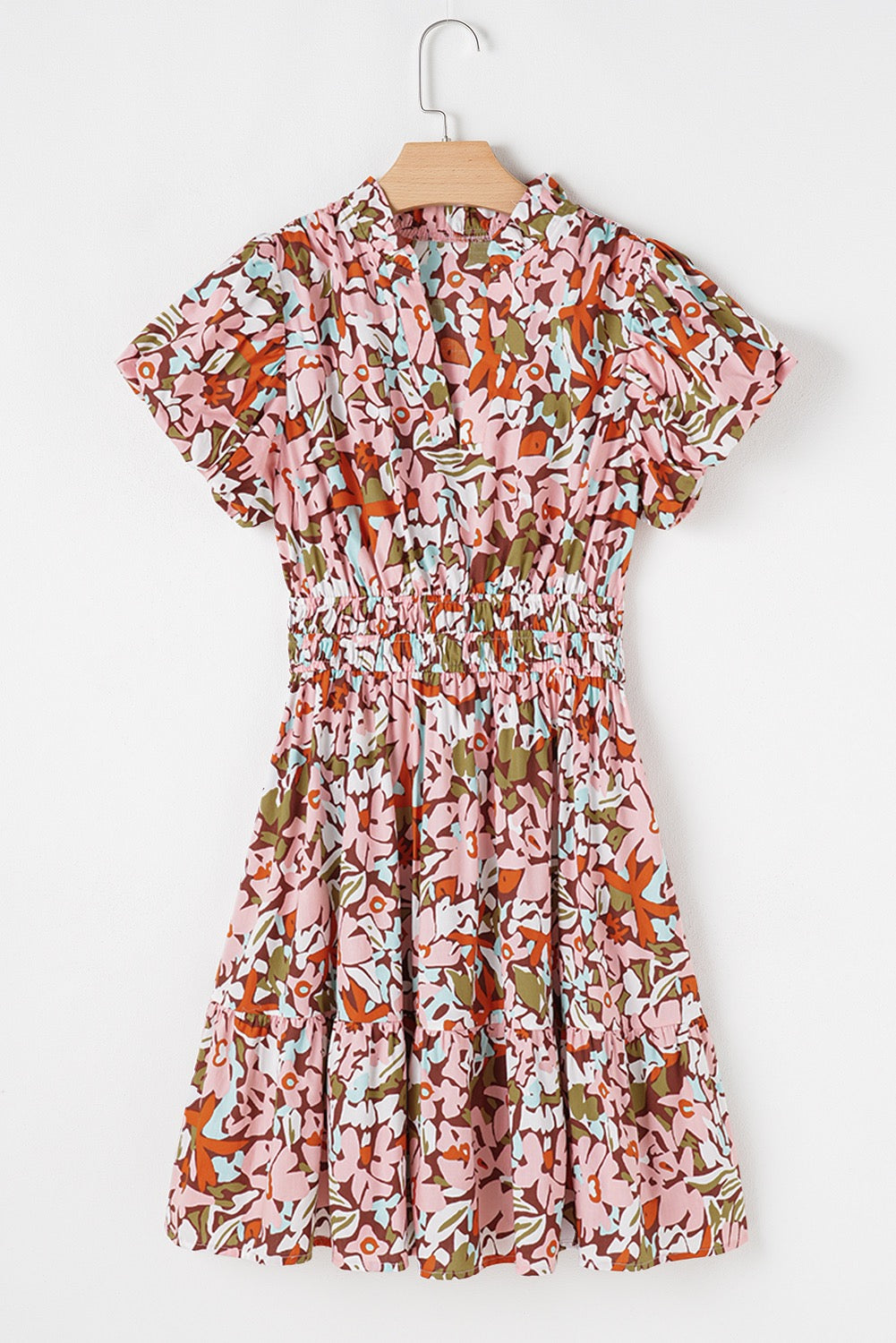 Pink and Orange Floral Dress