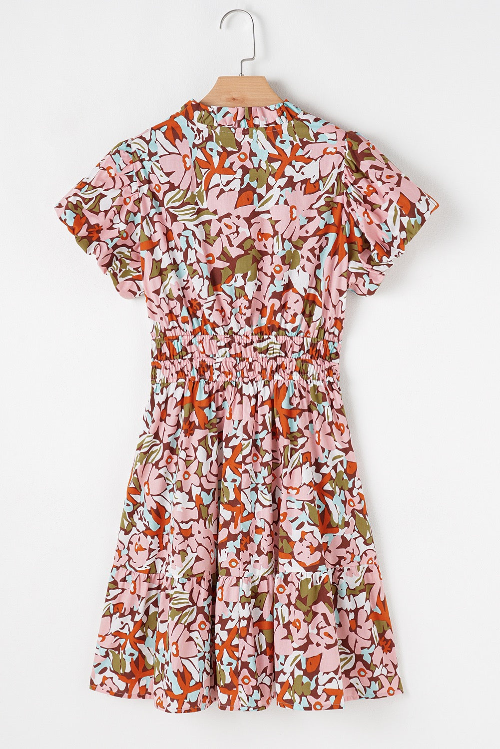 Pink and Orange Floral Dress