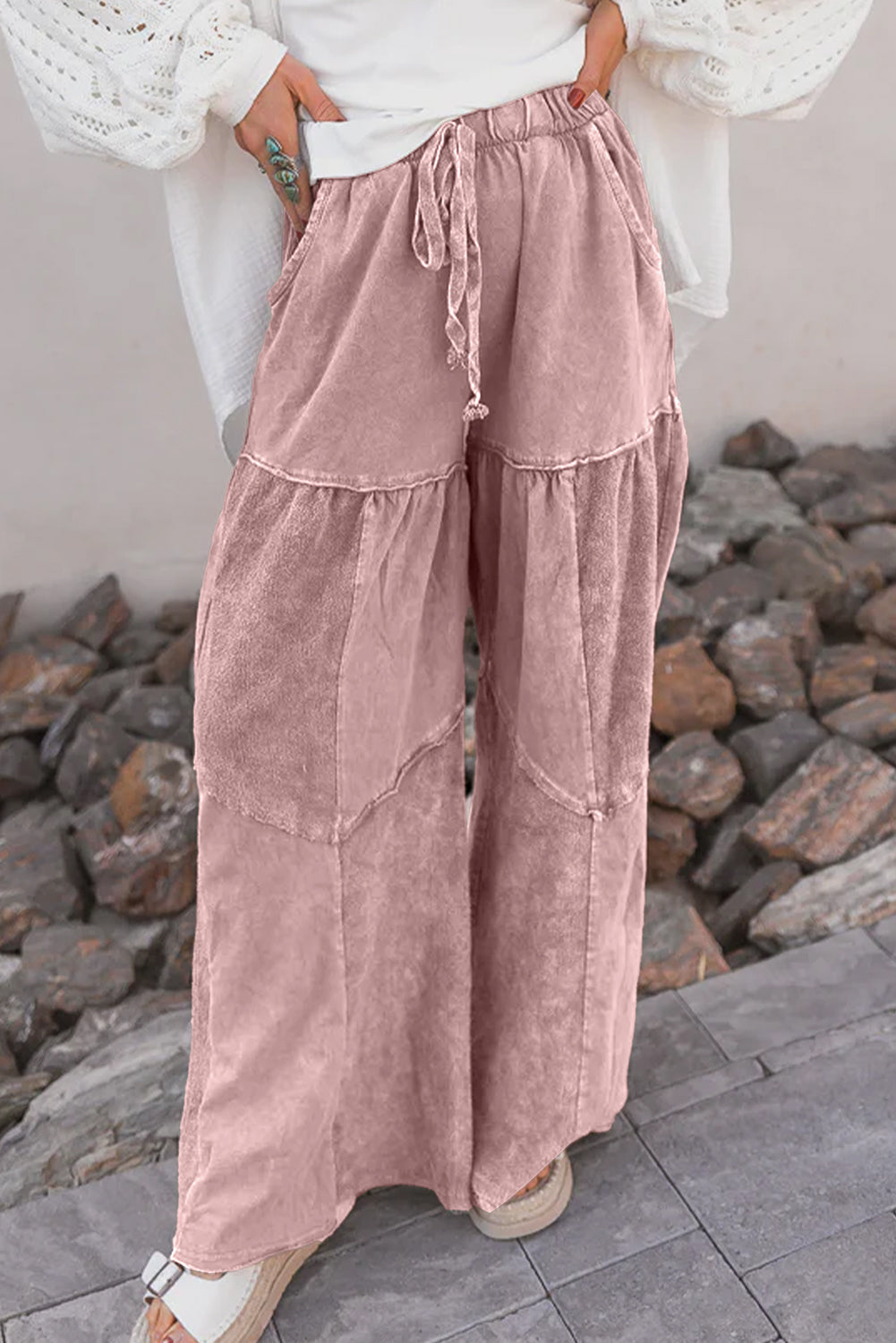 Mineral Wash Drawstring Pants
