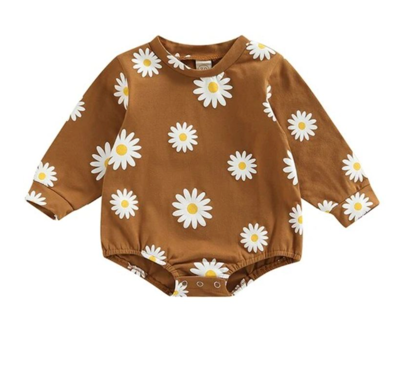 Brown Daisy Romper