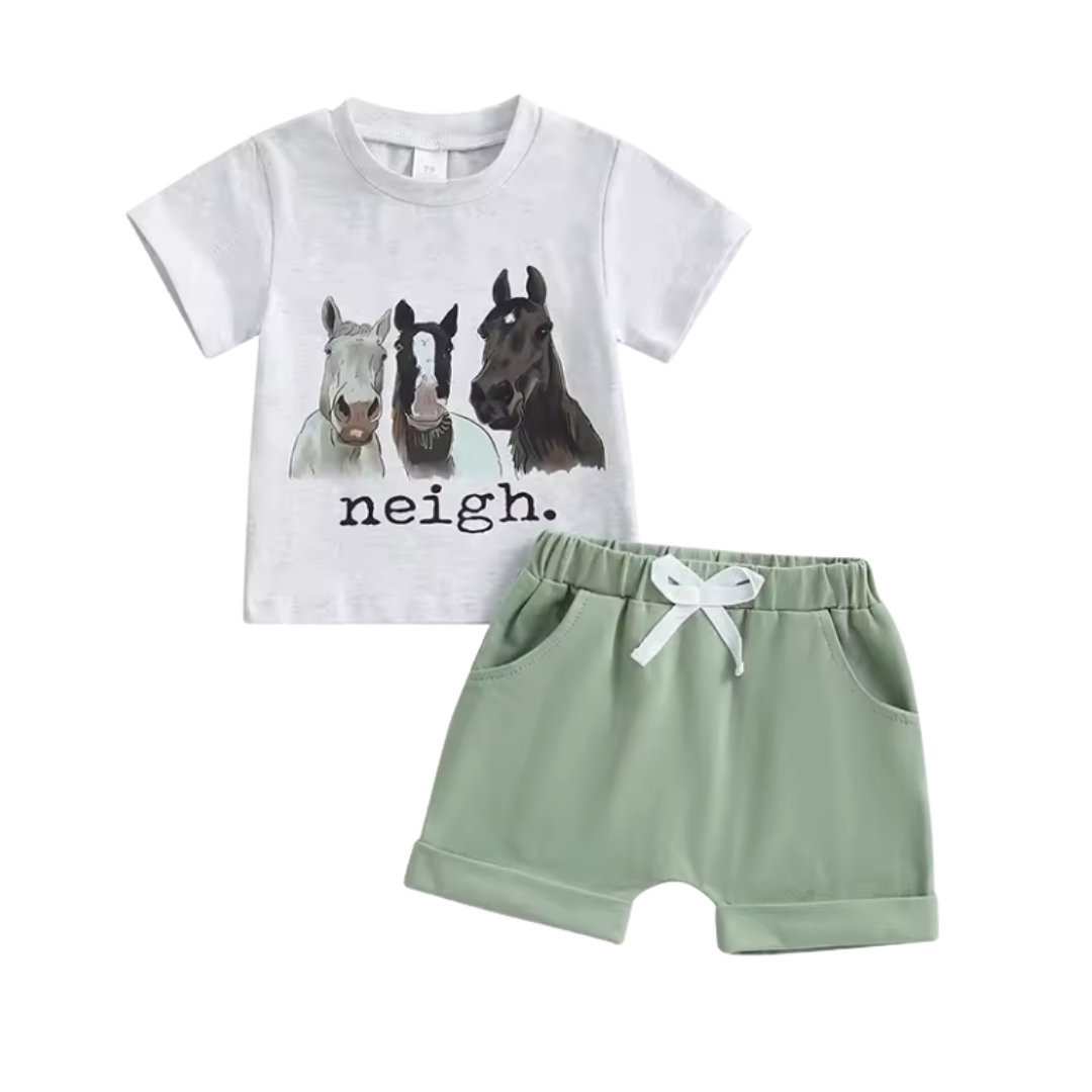 Horse Neigh Short Set