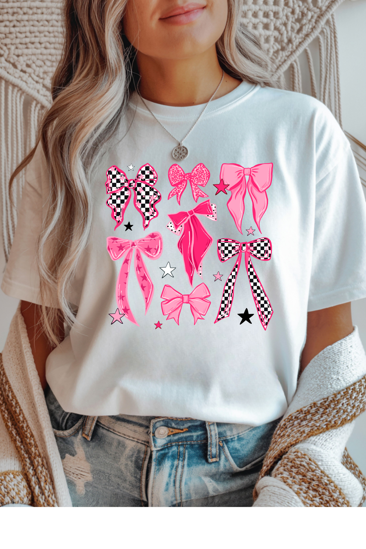 Checkered Bows Graphic Tee