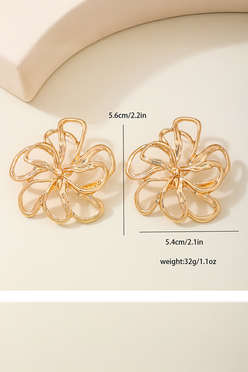 Gold Flower Earrings
