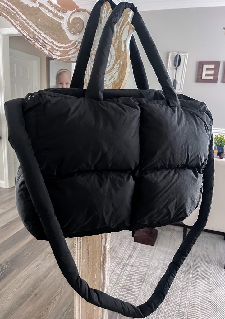 The Blake Quilted Grid Puffer Tote