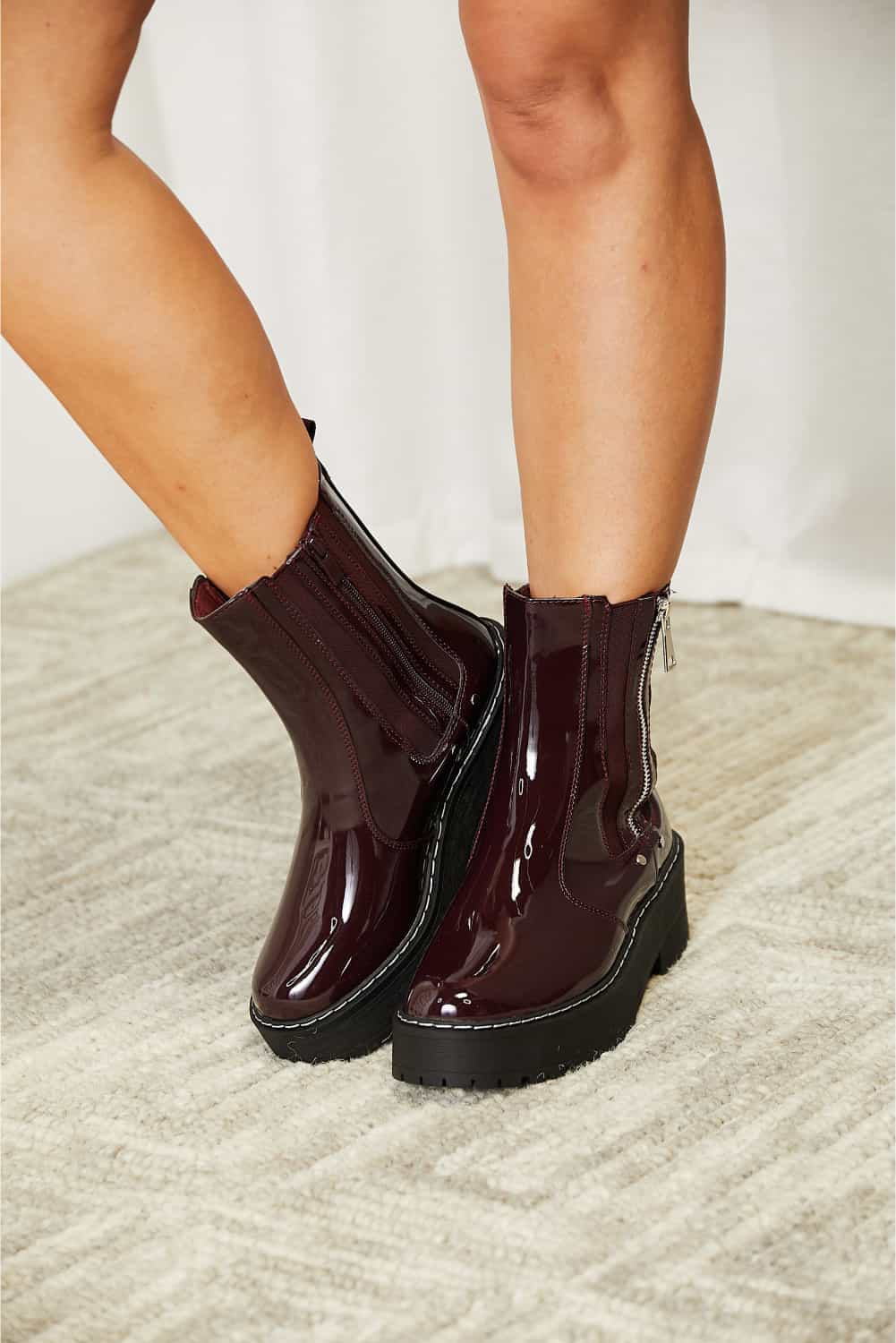 Forever Link Side Zip Platform Boots - The Sapphire Star