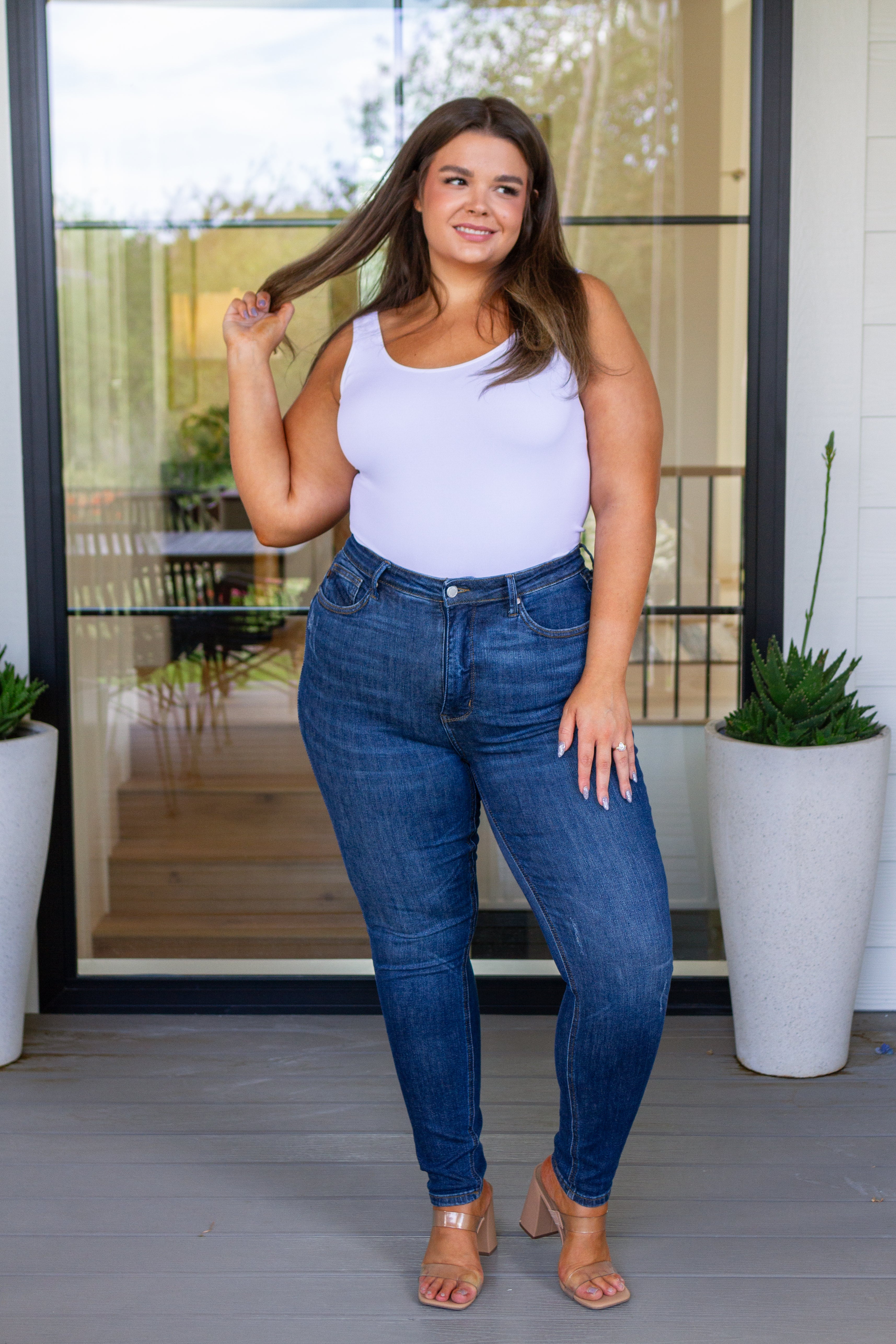 Cora High Rise Control Top Skinny Jeans - The Sapphire Star