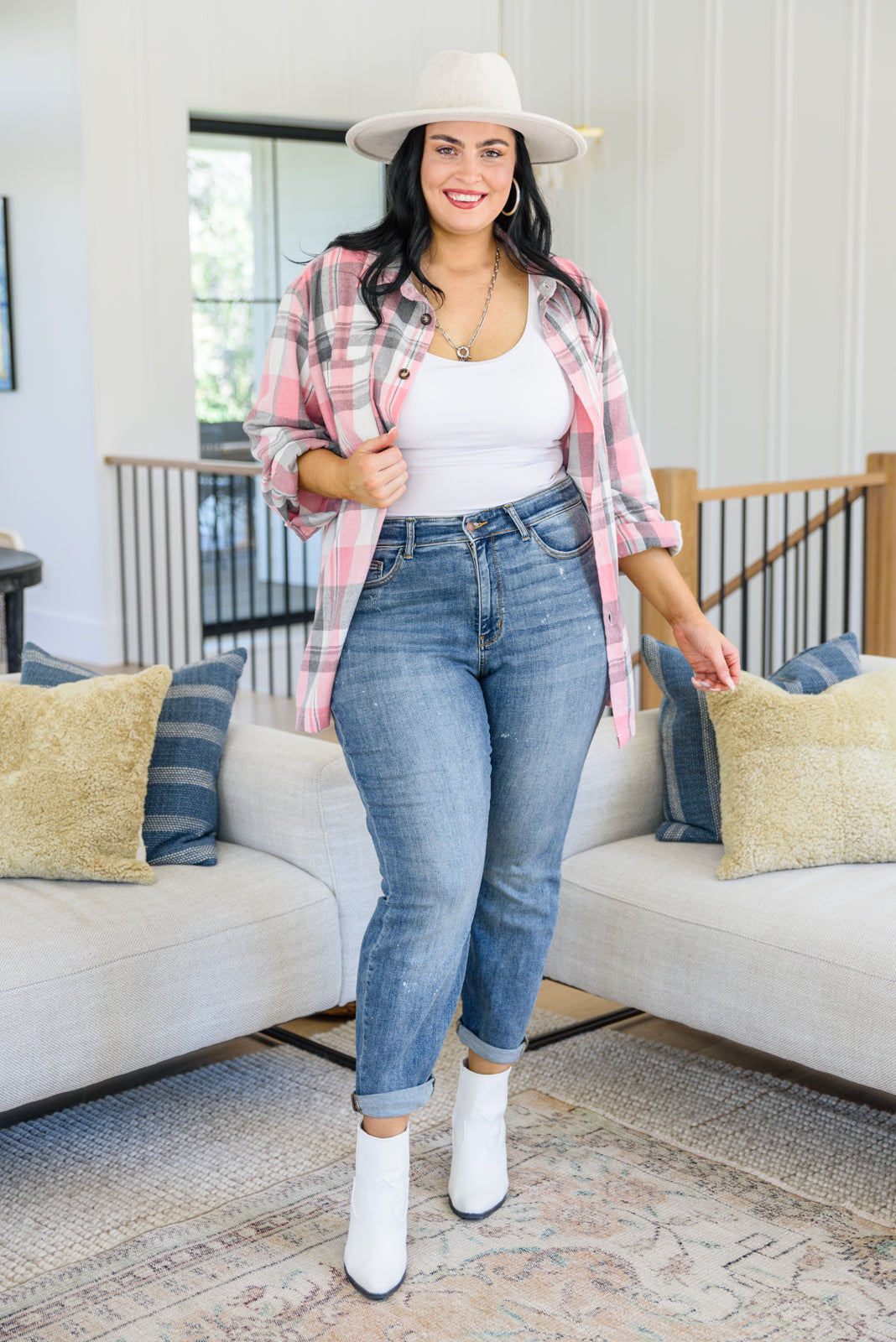 Corey Hi Rise Bleach Splash Boyfriend Jeans - The Sapphire Star