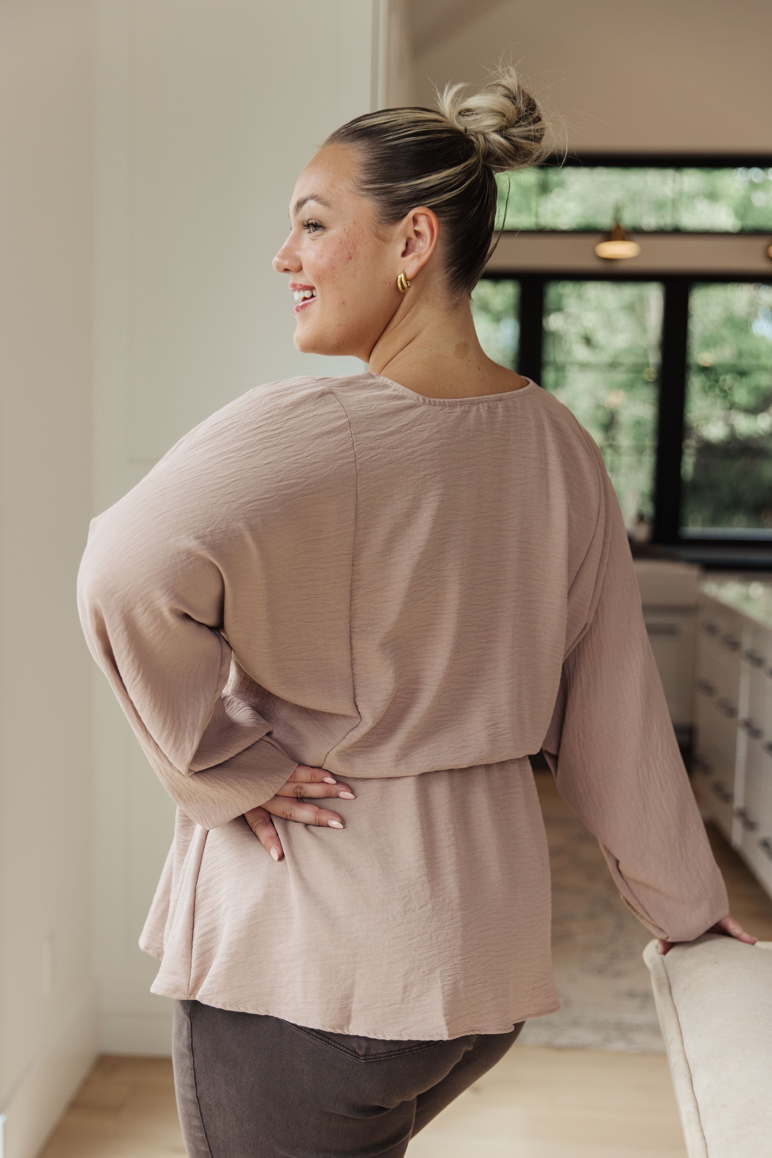 Imagine It All V-Neck Peplum Top - The Sapphire Star