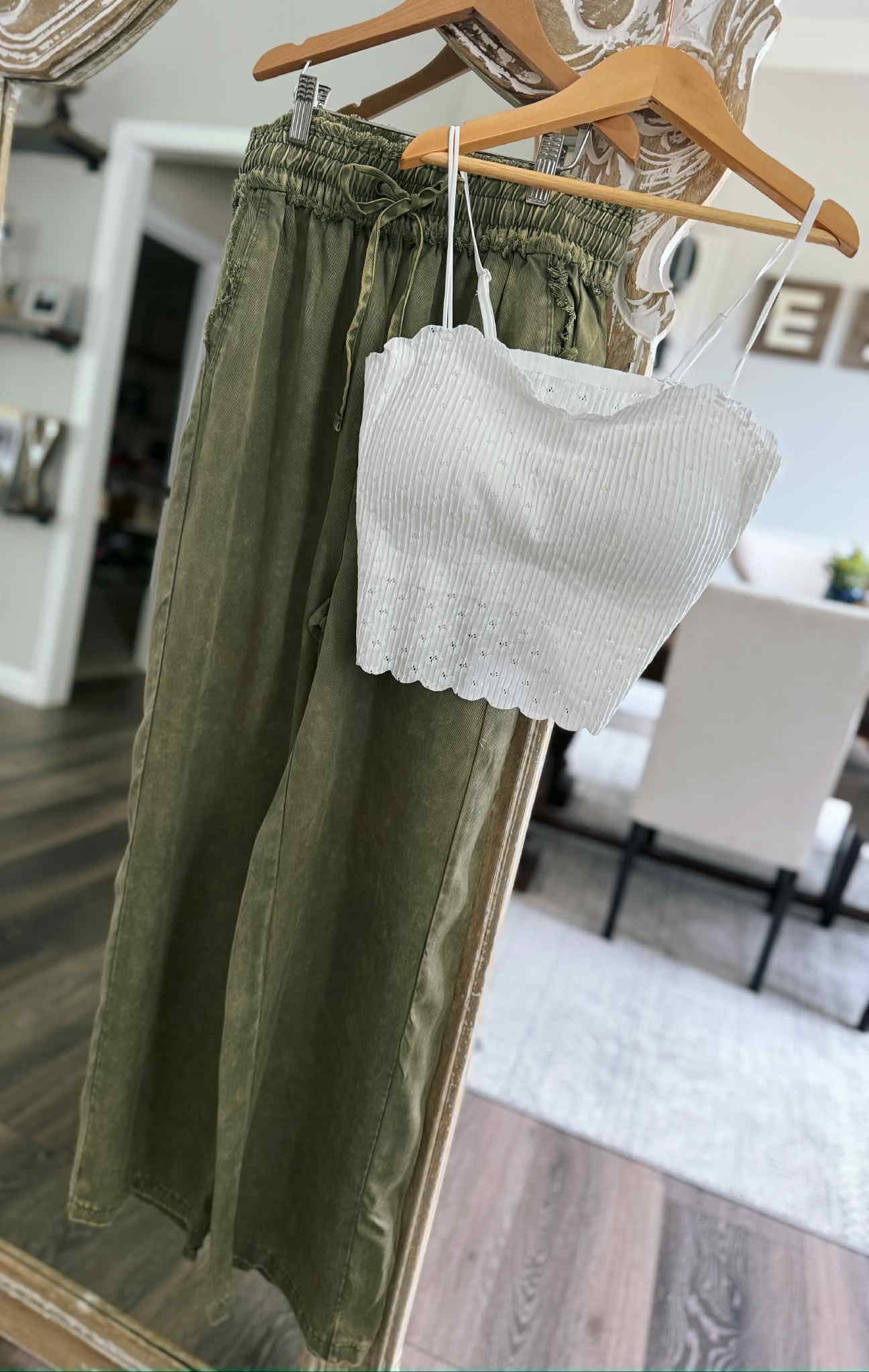 Zenana Branded drawstring pant